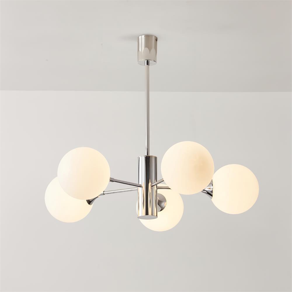 Lustra Chandelier Globe en Verre Chromé - Neutralighting