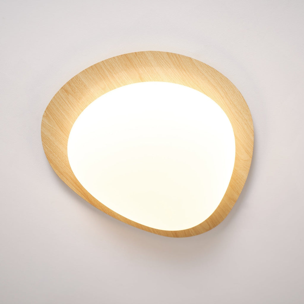 Solara Plafonnier Galet en Noyer Acrylique LED - Neutralighting