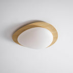 Solara Plafonnier Galet en Noyer Acrylique LED - Neutralighting
