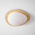 Solara Plafonnier Galet en Noyer Acrylique LED - Neutralighting