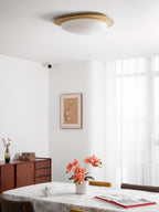 Solara Plafonnier Galet en Noyer Acrylique LED - Neutralighting