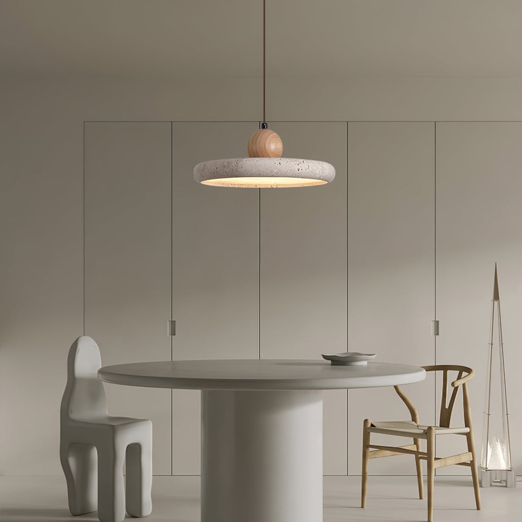 Opalyn Suspension Travertin Bois - Neutralighting