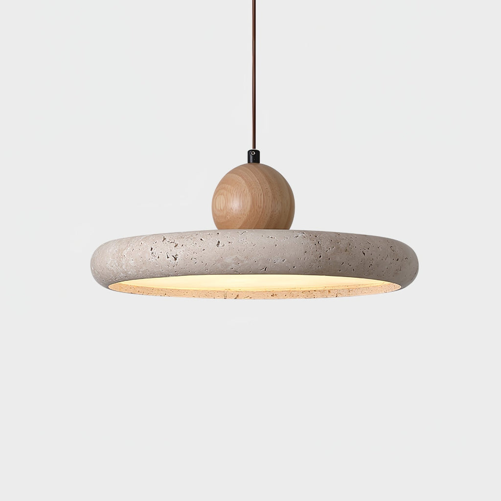 Opalyn Suspension Travertin Bois - Neutralighting
