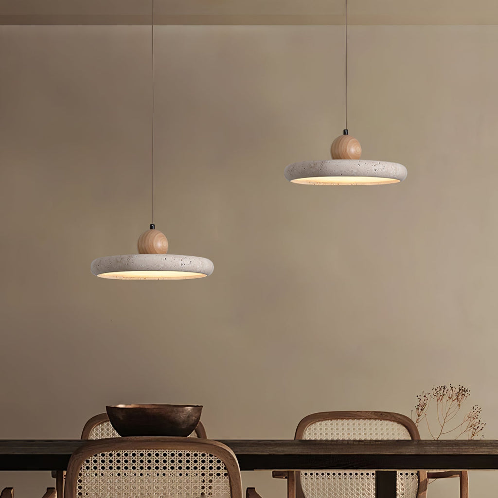 Opalyn Suspension Travertin Bois - Neutralighting
