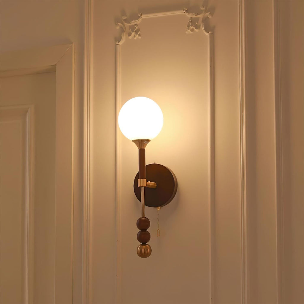 Dream Applique Murale Vintage Verre Bois Noyer - Neutralighting