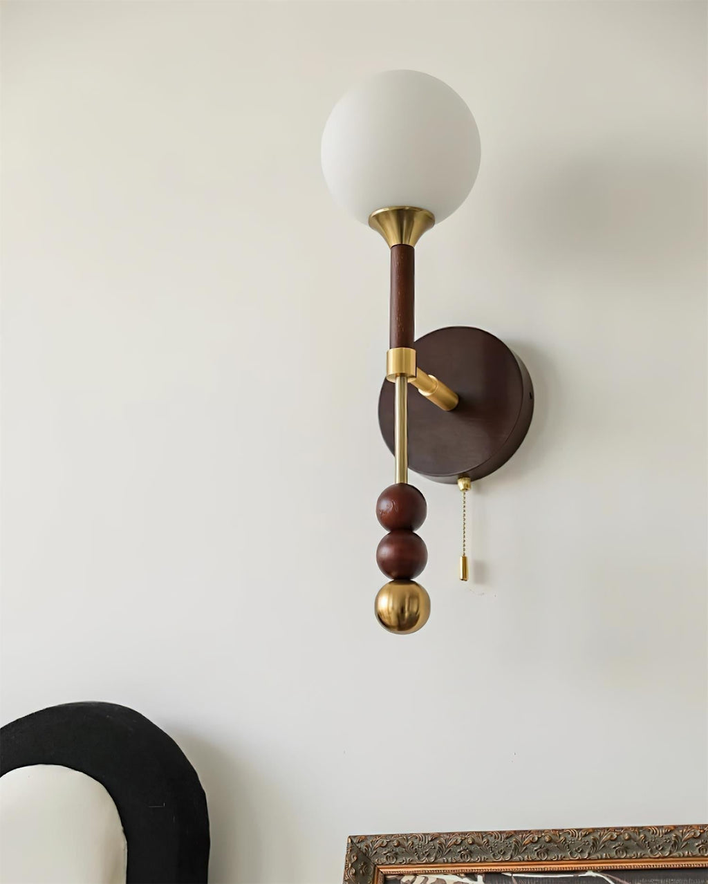 Dream Applique Murale Vintage Verre Bois Noyer - Neutralighting