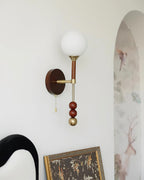 Dream Applique Murale Vintage Verre Bois Noyer - Neutralighting