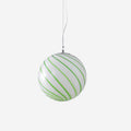 Zepin Suspension lumineuse en verre avec rayures vertes tourbillonnantes - Neutralighting