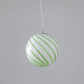 Zepin Suspension lumineuse en verre avec rayures vertes tourbillonnantes - Neutralighting