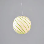 Zepin Suspension lumineuse en verre avec rayures vertes tourbillonnantes - Neutralighting