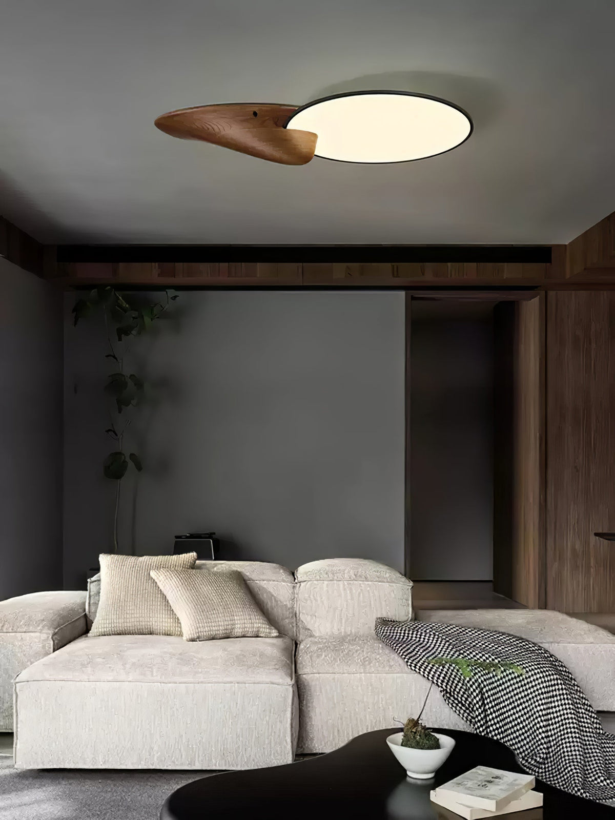 Zovenel Premium Élégance Pic Bois Plafonnier - Neutralighting