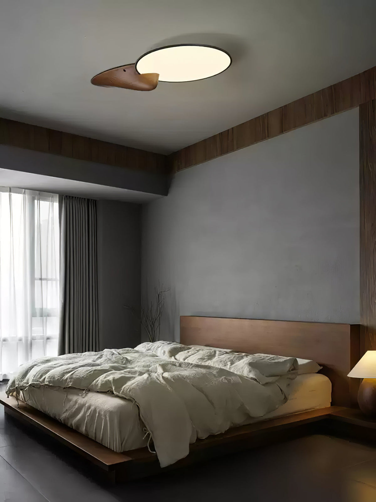 Zovenel Premium Élégance Pic Bois Plafonnier - Neutralighting