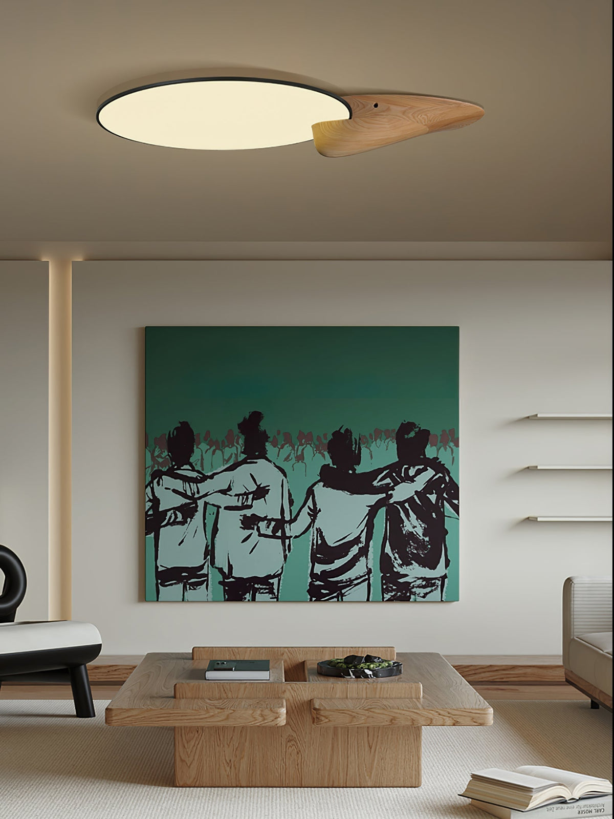 Zovenel Premium Élégance Pic Bois Plafonnier - Neutralighting