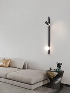Evlaeiel Long Arm Plug-in Brass Glass Wall Light - Neutralighting