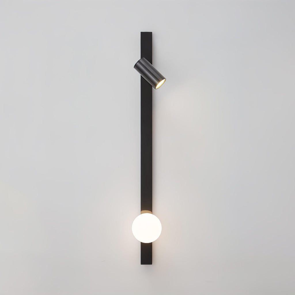Evlaeiel Long Arm Plug-in Brass Glass Wall Light - Neutralighting