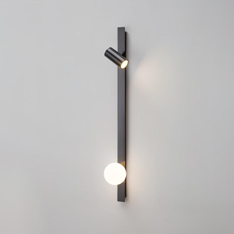 Evlaeiel Long Arm Plug-in Brass Glass Wall Light - Neutralighting