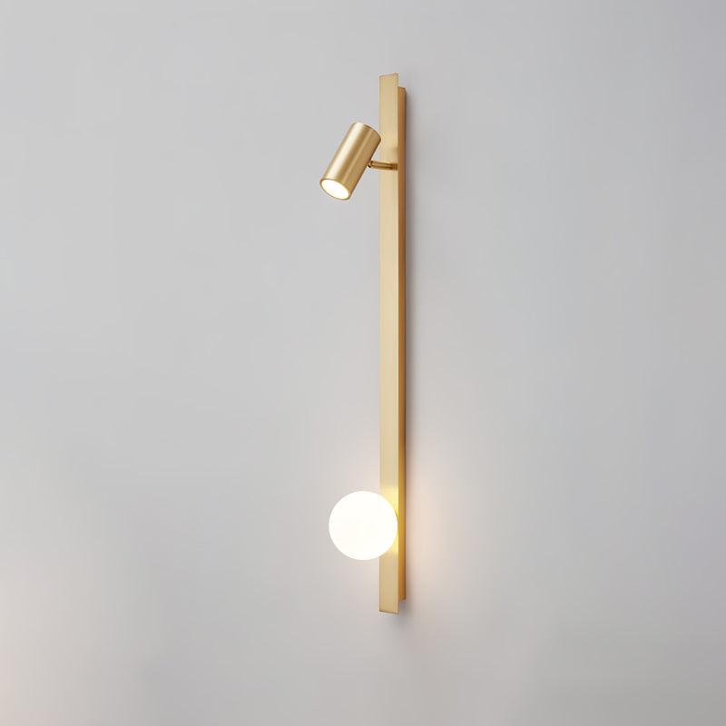 Evlaeiel Long Arm Plug-in Brass Glass Wall Light - Neutralighting