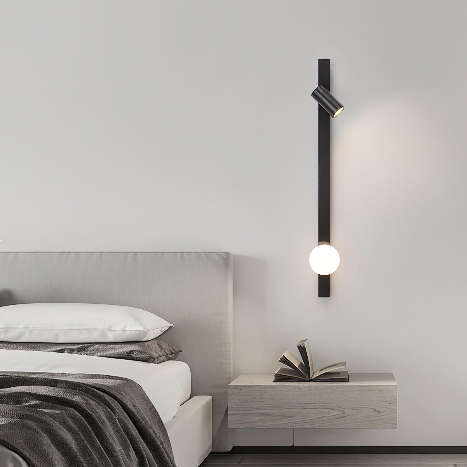 Evlaeiel Long Arm Plug-in Brass Glass Wall Light - Neutralighting
