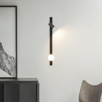 Evlaeiel Long Arm Plug-in Brass Glass Wall Light - Neutralighting