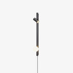 Evlaeiel Long Arm Plug-in Brass Glass Wall Light - Neutralighting