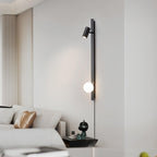 Evlaeiel Long Arm Plug-in Brass Glass Wall Light - Neutralighting