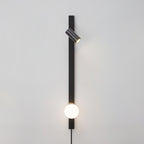 Evlaeiel Long Arm Plug-in Brass Glass Wall Light - Neutralighting