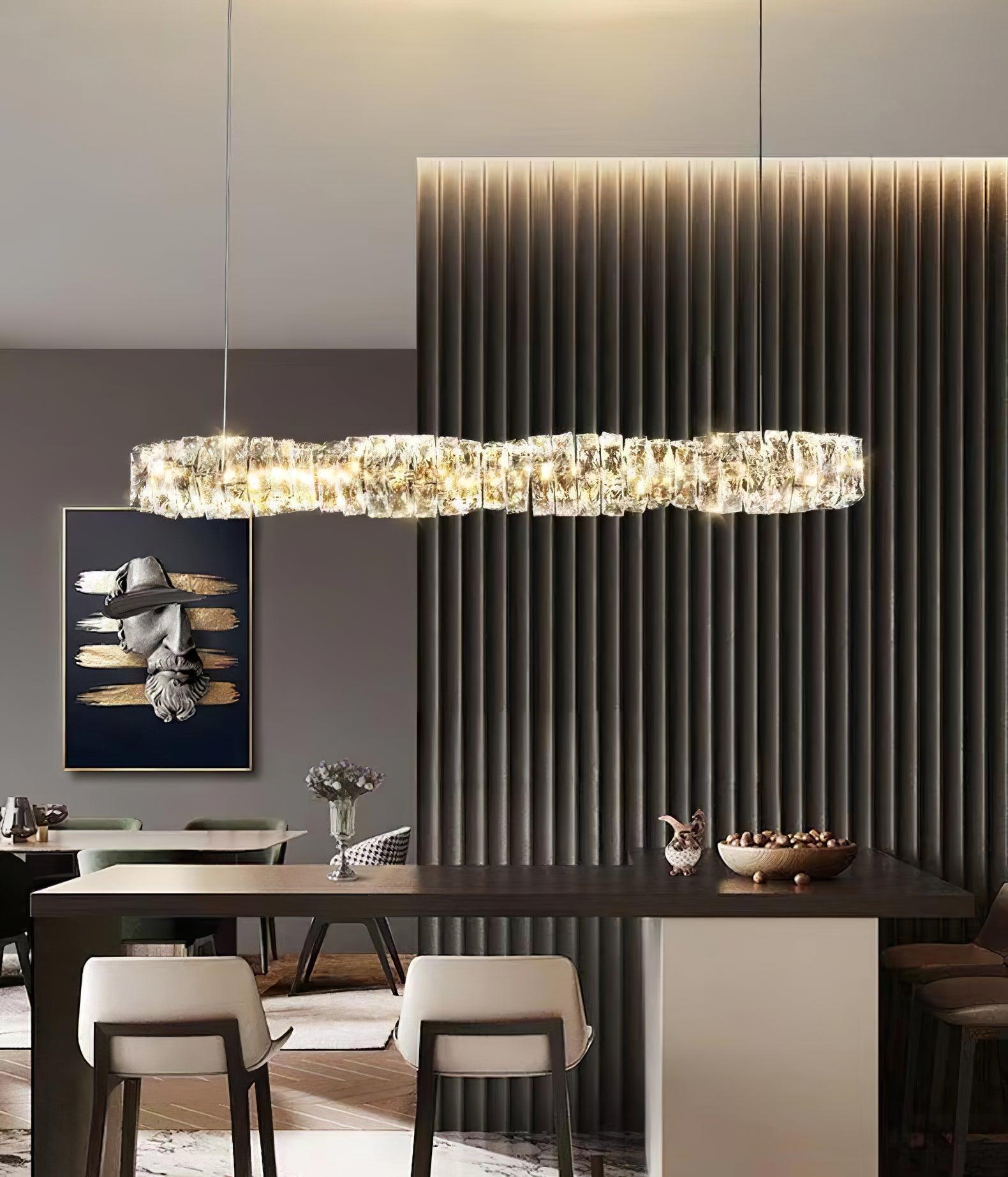 Stream Suspension Linéaire en Cristal - Neutralighting