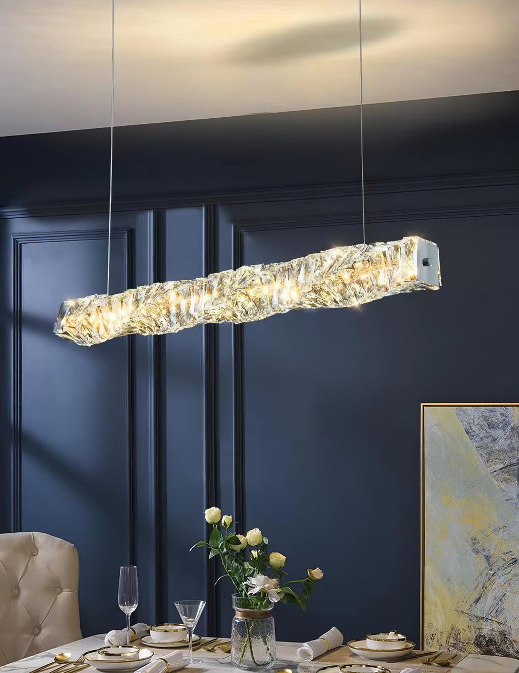 Stream Suspension Linéaire en Cristal - Neutralighting
