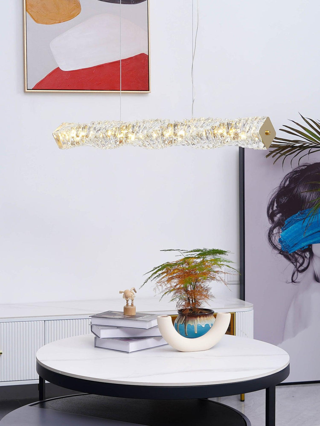 Stream Suspension Linéaire en Cristal - Neutralighting