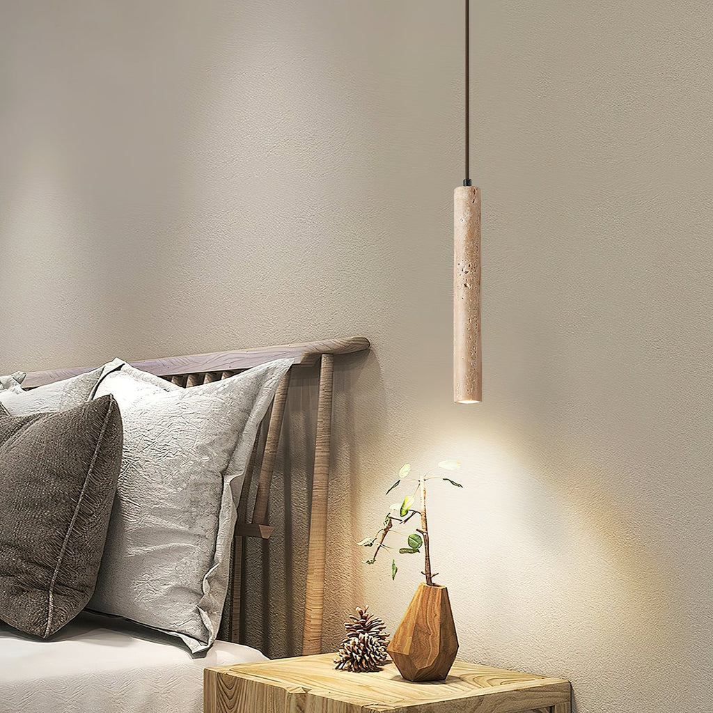 Olvynarae Suspension Cylindrique en Travertin - Neutralighting