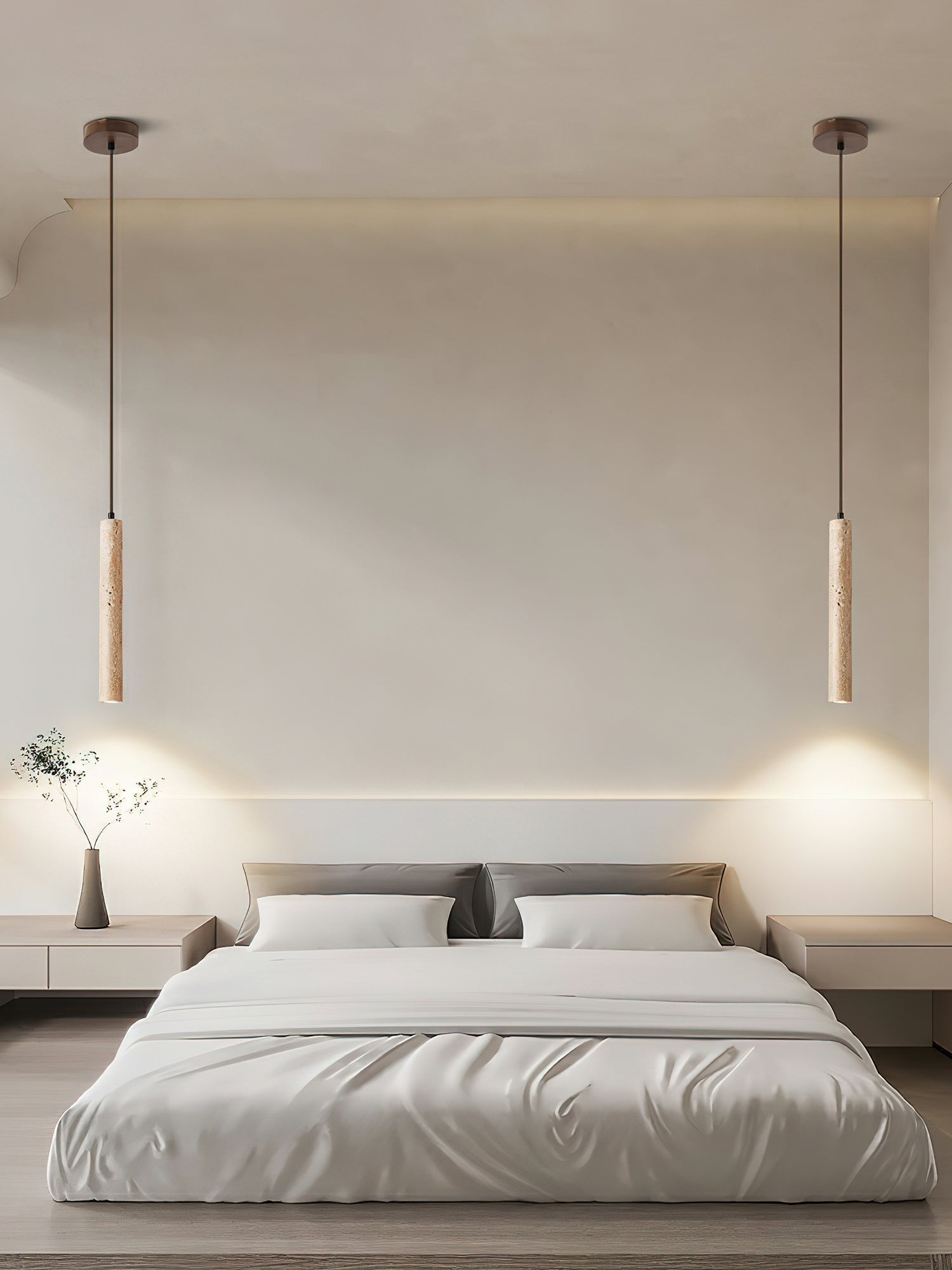 Olvynarae Suspension Cylindrique en Travertin - Neutralighting