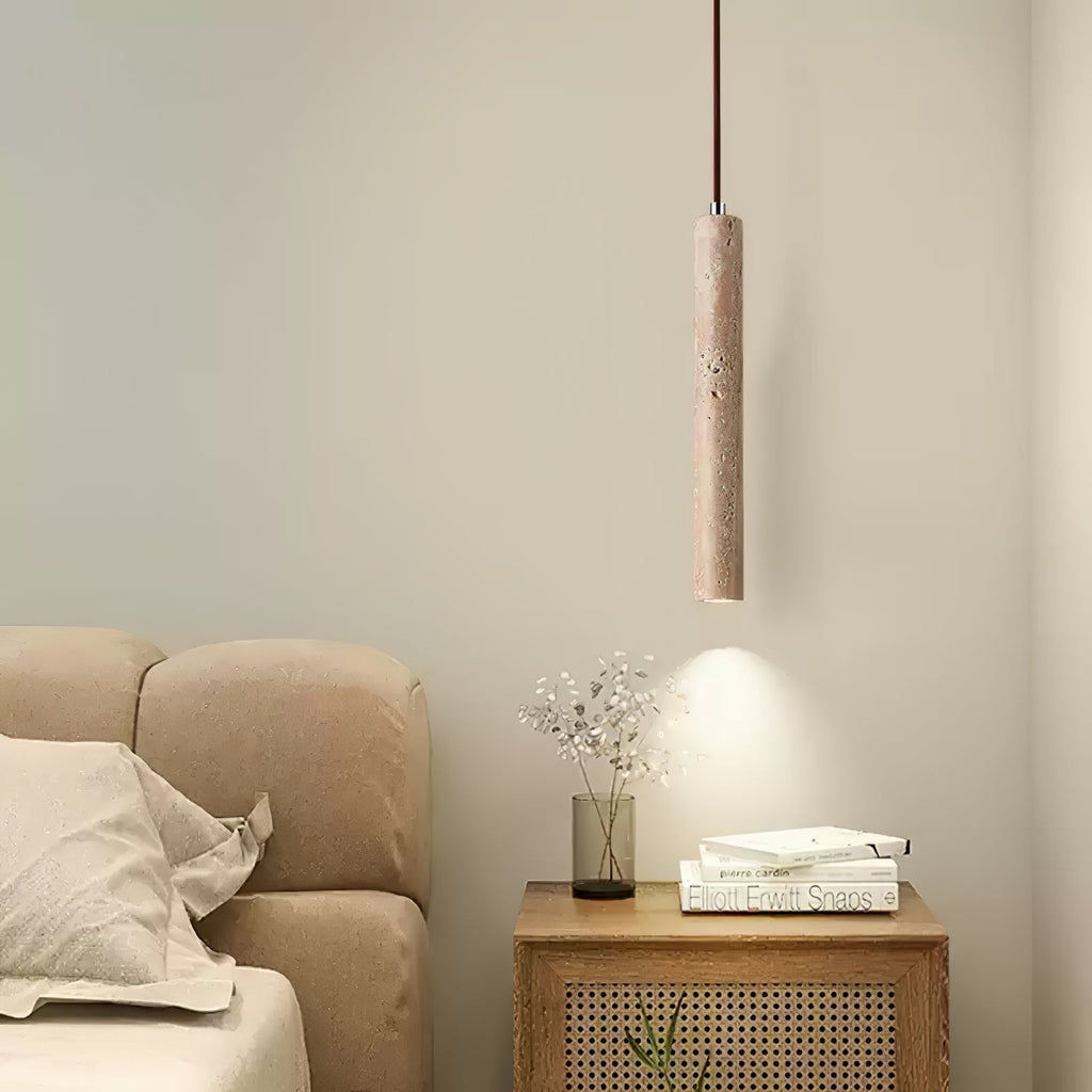 Olvynarae Suspension Cylindrique en Travertin - Neutralighting