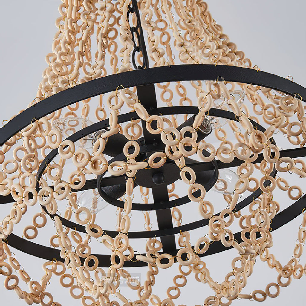 Vevyniel Lustre En Métal Et Bois De Luxe Postmoderne - Neutralighting