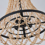 Vevyniel Lustre En Métal Et Bois De Luxe Postmoderne - Neutralighting