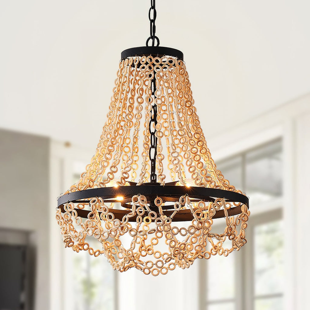 Vevyniel Lustre En Métal Et Bois De Luxe Postmoderne - Neutralighting
