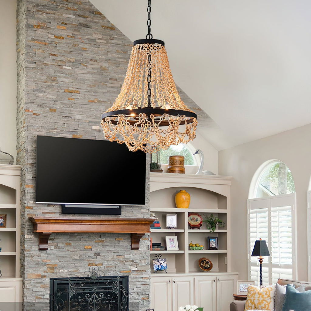 Vevyniel Lustre En Métal Et Bois De Luxe Postmoderne - Neutralighting