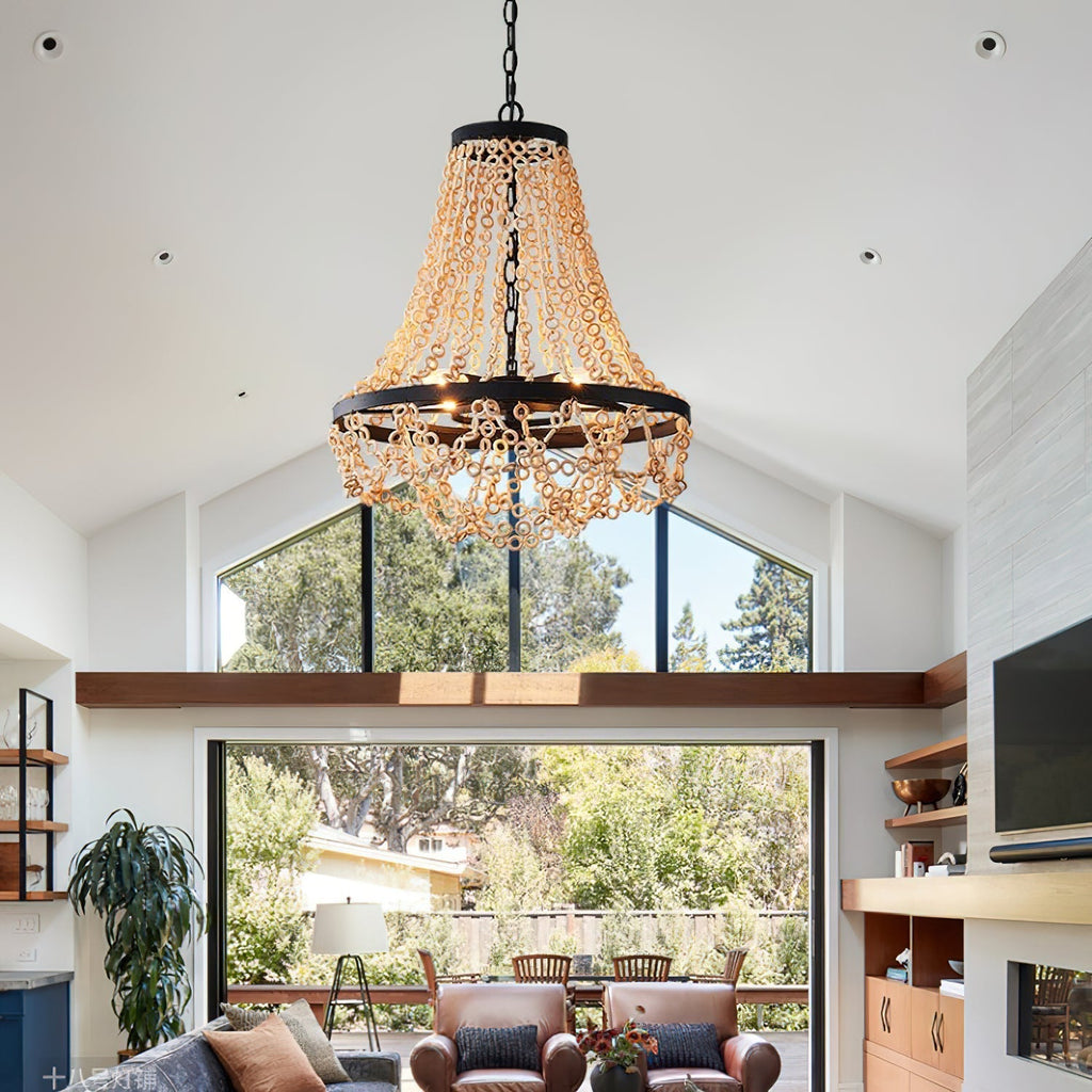 Vevyniel Lustre En Métal Et Bois De Luxe Postmoderne - Neutralighting