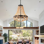 Vevyniel Lustre En Métal Et Bois De Luxe Postmoderne - Neutralighting
