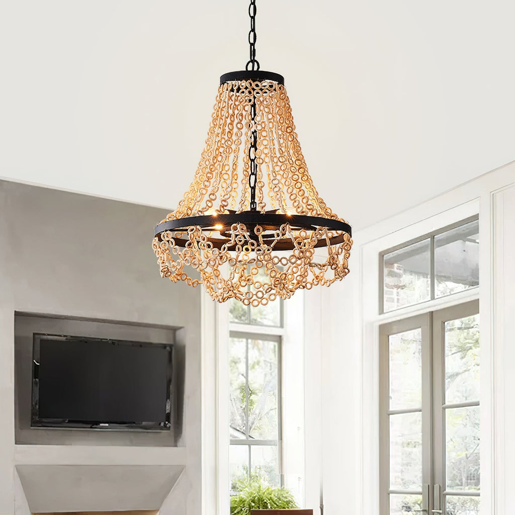 Vevyniel Lustre En Métal Et Bois De Luxe Postmoderne - Neutralighting