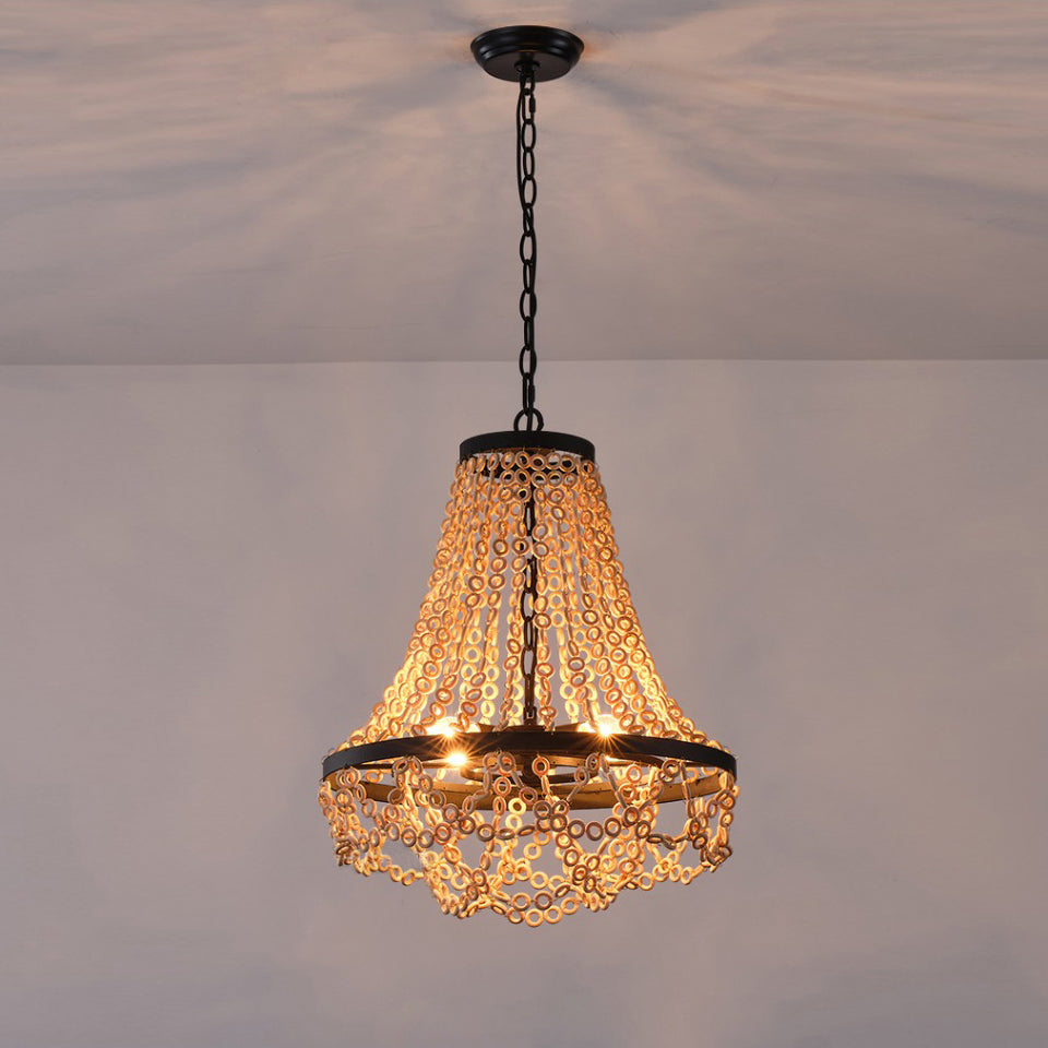 Vevyniel Lustre En Métal Et Bois De Luxe Postmoderne - Neutralighting