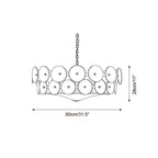 Ventilo Lustre Moderne en Verre Ambre - Neutralighting