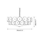 Ventilo Lustre Moderne en Verre Ambre - Neutralighting