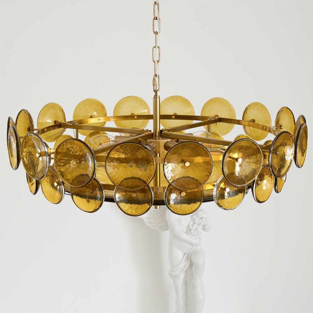 Aurora Chandelier Disque Verre Murano Vintage - Neutralighting