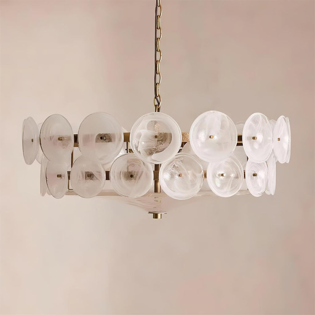 Ventilo Lustre Moderne en Verre Ambre - Neutralighting