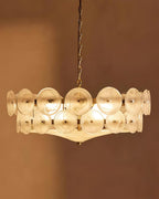 Ventilo Lustre Moderne en Verre Ambre - Neutralighting