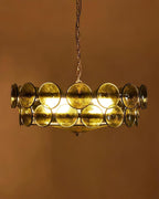 Ventilo Lustre Moderne en Verre Ambre - Neutralighting