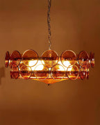Ventilo Lustre Moderne en Verre Ambre - Neutralighting
