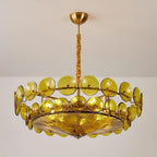Ventilo Lustre Moderne en Verre Ambre - Neutralighting