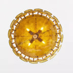 Ventilo Lustre Moderne en Verre Ambre - Neutralighting