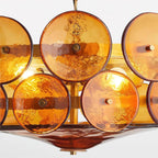 Ventilo Lustre Moderne en Verre Ambre - Neutralighting